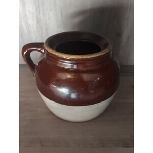 Vintage Crock Stoneware - Robinson Ransbottom - 1900 Crown #2 Stencil One Handle